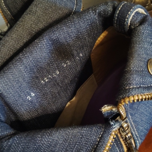 Andrea Denim Ankle Boots Zipper Size 7 - Picture 14 of 16